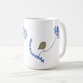 Vogel auf Blume Kaffeetasse (VorderseiteRechts)