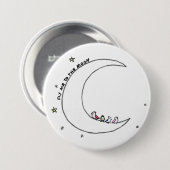 Vögel auf dem Mond-Button Button (Vorne & Hinten)