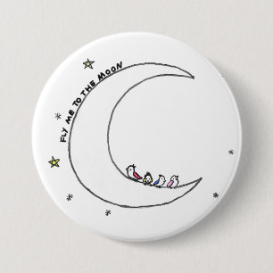 Vögel auf dem Mond-Button Button