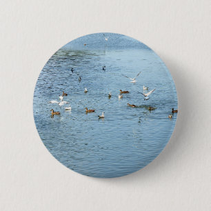 Vögel auf dem Summer River Button