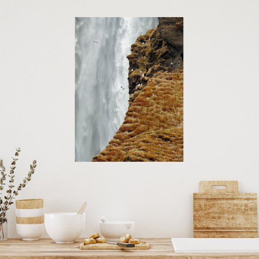 Vögel auf den Felsen Poster (Küche)