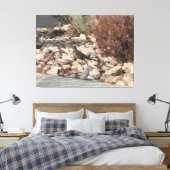 Vogel auf den Felsen Stretched Canvas Print Leinwanddruck (Insitu (Schlafzimmer))