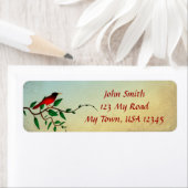 Vogel auf den Rücksendeadressen des Weinbaus (Insitu)