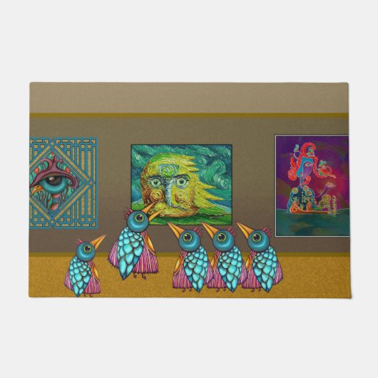 Vögel auf der Galerie Fußmatte (Vorderseite)