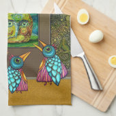 Vögel auf der Galerie Geschirrtuch (Viertel Falte)