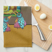 Vögel auf der Galerie Geschirrtuch (Viertel Falte)