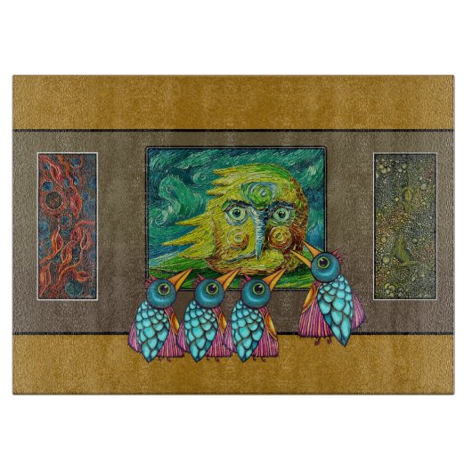 Vögel auf der Galerie Schneidebrett (Vorderseite)