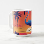 Vögel auf der Leitung – Cartoon-Flock Tee Kaffeetasse (Vorderseite Links)