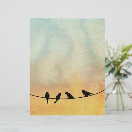 Vögel auf Draht (Stehend Vorderseite)