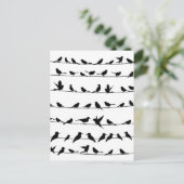 Vogel auf Draht4 Postkarte (Stehend Vorderseite)