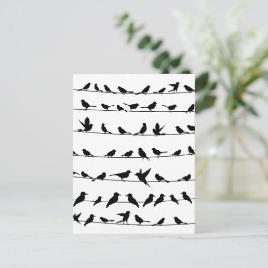 Vogel auf Draht4 Postkarte (Stehend Vorderseite)