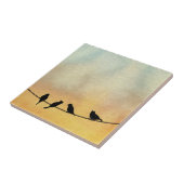 Vögel auf Draht Fliese (Seite)