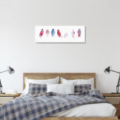 Vögel auf Draht Panoramafenstreifen, 36x12 Zoll Leinwanddruck (Insitu (Schlafzimmer))