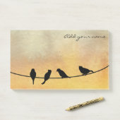 Vögel auf Draht Post-it Klebezettel (Auf Schreibtisch)