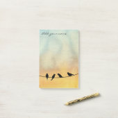 Vögel auf Draht Post-it Klebezettel (Auf Schreibtisch)