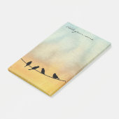 Vögel auf Draht Post-it Klebezettel (angewinkelt)