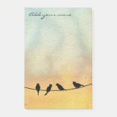 Vögel auf Draht Post-it Klebezettel (Vorderseite)