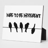 Vögel auf Draht - wagen, anders zu sein Fotoplatte (Seite)