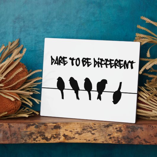 Vögel auf Draht - wagen, anders zu sein Fotoplatte (Seite)