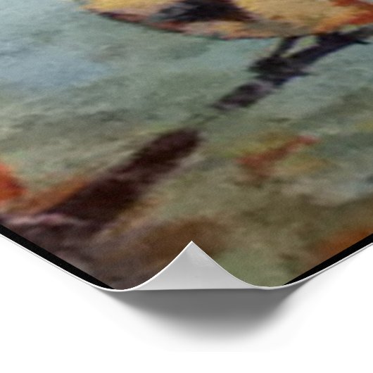 Vögel auf Drahtzeichnen Poster (Ecke)