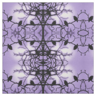 Vögel auf einem Ast - Lavender Stoff