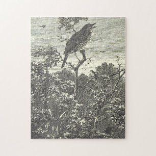Vogel auf einem Ast sitzend Puzzle
