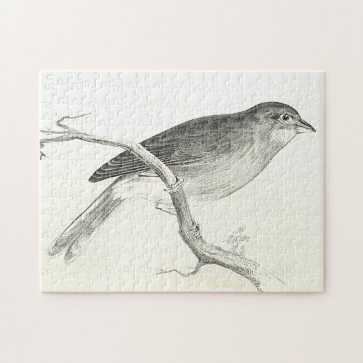 Vogel auf einem Ast sitzend Puzzle (Horizontal)