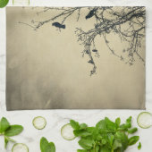 Vögel auf einem Baum Geschirrtuch (Gefaltet)