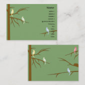 Vögel auf einem Baum - mollig Visitenkarte (Vorne/Hinten)