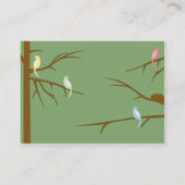 Vögel auf einem Baum - mollig Visitenkarte (Rückseite)