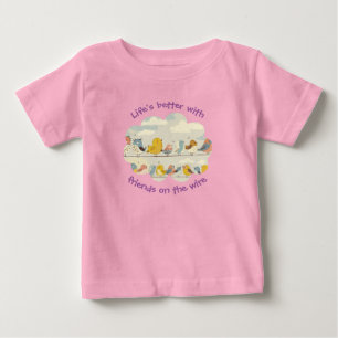 Vögel auf einem Draht Baby T-shirt