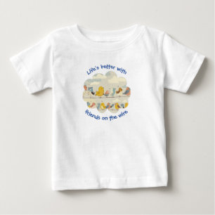 Vögel auf einem Draht Baby T-shirt