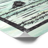 Vogel auf einem Draht - Farbe Poster (Ecke)