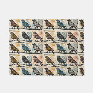 Vögel auf einem Draht Fußmatte