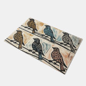 Vögel auf einem Draht Fußmatte (Schrägansicht)