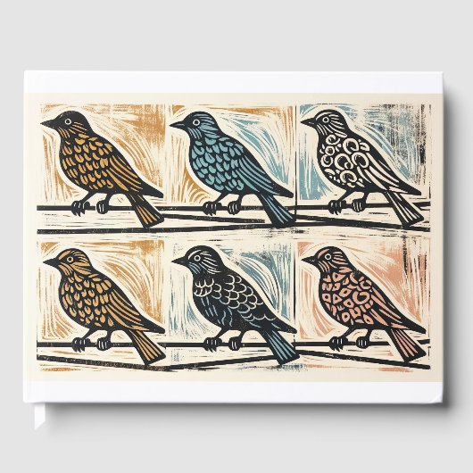 Vögel auf einem Draht Gästebuch (Vorderseite)
