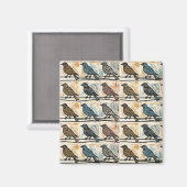 Vögel auf einem Draht Magnet (Vorderseite/Rückseite)