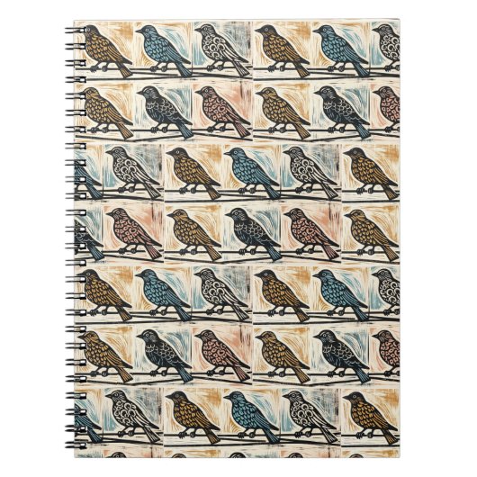 Vögel auf einem Draht Notizblock (Vorderseite)