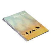 Vögel auf einem Draht Notizblock (Rechte Seite)