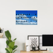 Vögel auf einem Draht Poster (Heimbüro)