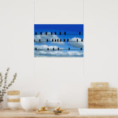 Vögel auf einem Draht Poster (Küche)