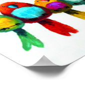 Vögel auf einem Draht Poster (Ecke)