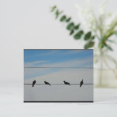 Vögel auf einem Draht Postkarte (Stehend Vorderseite)