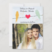 Vögel auf einem Draht - Save the Date Karte (Rückseite)