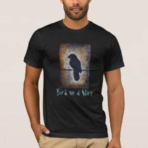 Vogel auf einem Draht T-Shirt