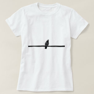 Vogel auf einem Draht T-Shirt