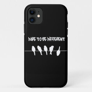 Vögel auf einem Draht - trauen Sie sich, iPhone 11 Hülle