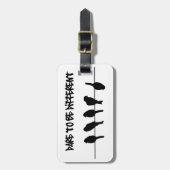 Vögel auf einem Draht - trauen Sie sich, Gepäckanhänger (Vorderseite vertikal)