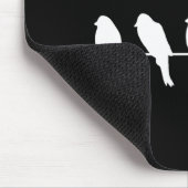Vögel auf einem Draht - trauen Sie sich, Mousepad (Ecke)