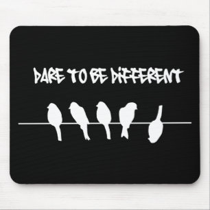 Vögel auf einem Draht - trauen Sie sich, Mousepad